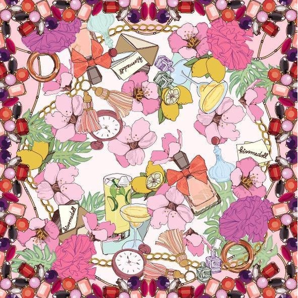 Kiss Me Doll - Kamikaze ขนาด 100x100 cm.ผ้าพันคอ/ผ้าคลุมไหล่