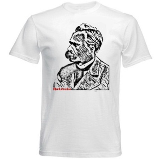 เสื้อผ้าผชเสื้อยืดคอกลม ผ้าฝ้าย พิมพ์ลาย Friedrich Nietzsche สําหรับผู้ชายS-5XL