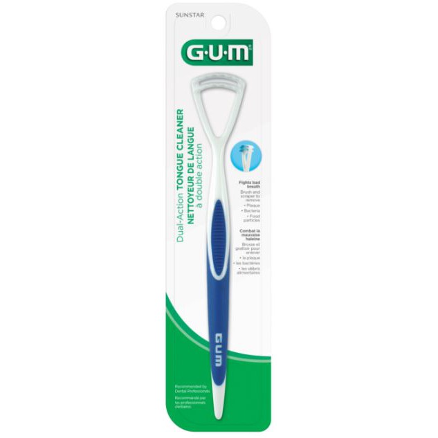 GUM แปรงทำความสะอาดลิ้น Dual-Action Tongue Cleaner (พร้อมส่ง)
