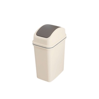 ถังขยะพลาสติก ฝาสวิง COMBI WARE G2620-LGRY สีเบจ 15 L ถังขยะ Plastic Trash Can Swing Lid COMBI WARE G2620-LGRY Beige 15