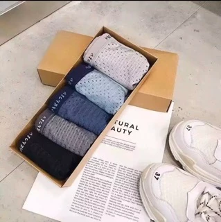 กางเกงชั้นในผู้ชายมีช่องระบายอากาศรอบตัว (1 กล่องมี 5 ตัว 5 สี) เนื้อผ้าฝ้าย (Cotton) ใส่สบาย