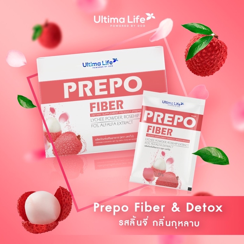 Prepo fiber ช่วยขับถ่าย ล้างไขมันตกค้าง