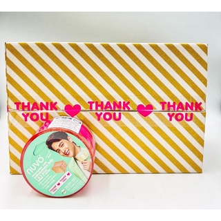 เทปปิดกล่องNUVOพิมพ์ลายTHANK YOUราคาถูก (1ม้วน)