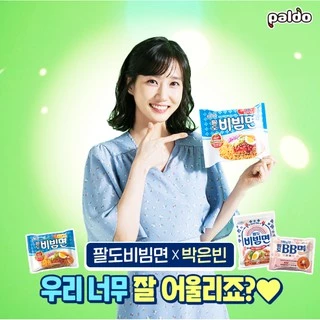 มาม่าเกาหลีสำเร็จรูปแบบแห้งรสเปรี้ยวหวาน บะหมี่เกาหลี บิบิมมยอน paldo bibimmyun ramen 130g 팔도 비빔면
