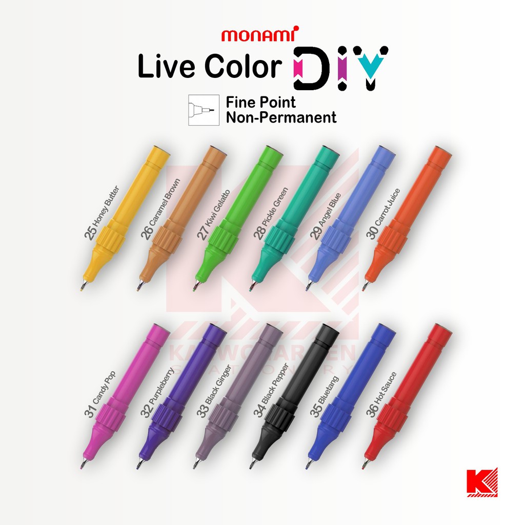 ปากกาเมจิก Monami Live Color DIY หัวเข็ม