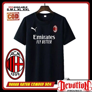 คอลูกเรือเสื้อยืดผ้าฝ้าย ACMILAN ACMILAN COMBED 30S - 001-001S-5XL