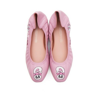 O&amp;B รองเท้าหนังแกะ รุ่น Audrey Esther in Pink Ribbon Bunny