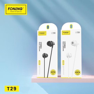 [ Foneng T29] หูฟัง Earphone หูฟังสเตอริโอ หูฟังสมอทอร์ค หูฟังไมสาย กดรับรับสายวางสาย