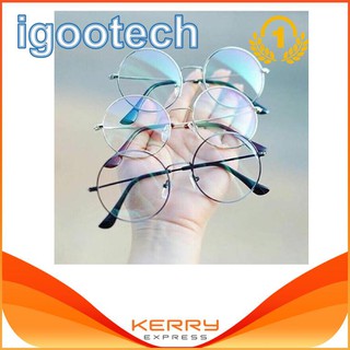 igootech New 2019 Fashion แว่นตากรองแสง แว่นกรองแสง ทรงกลม รุ่น blue 902(กรองแสงคอม กรองแสงมือถือ ถนอมสายตา)