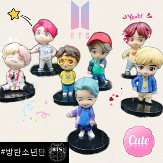 ฟิกเกอร์ โมเดล วง BTS สุด Hot ของเกาหลี สูงประมาณ 7 Cm น่ารักมากๆ♥️มาครบทุกคน 7 คน สีผมจัดจ้าน แฟนๆ BTS ห้ามพลาด ราคาถูก