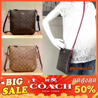 แท้💯%🔥พร้อมส่ง🔥New COACH 35940 พีวีซีกับกระเป๋าหนังสัตว์ที่มีสายคล้องไหล่ Crossbody ขนาดเล็กพร้อมซิ