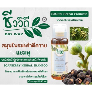 ชีววิถี แชมพูสมุนไพรสูตรมะคำดีควาย 240 ml.สามารถใช้สระผมเด็กที่มีเหา