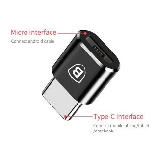 [พร้อมส่ง] Baseus OTG Adapter Micro USB to USB Type C รองรับ Fast Charge