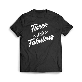 เสื้อผ้าผชเสื้อยืด ลาย Fierce And FabulousS-5XL