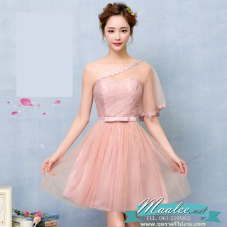 #พร้อมส่ง เดรสไหล่เดียว *สีนู้ด