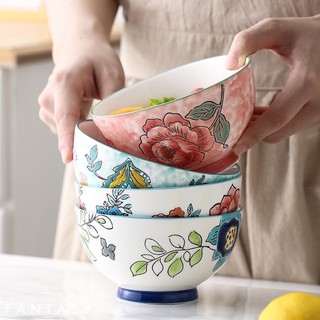 tableware bowl ชามลายดอกไม้