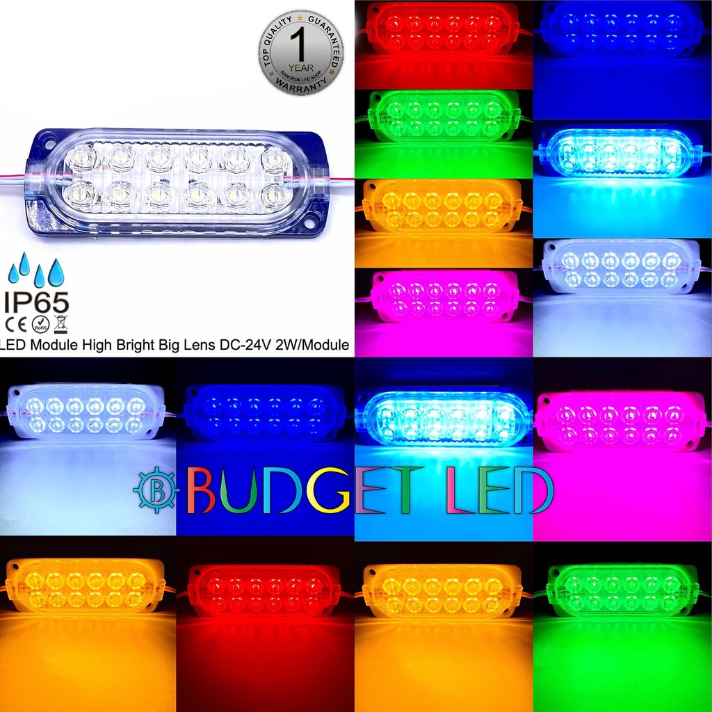 LED Module Big Lens-12LED 2W 24V แอลอีดีโมดูลรุ่นกันน้ำ ให้ความสวยงามตกแต่งรถ อักษรป้ายไลท์บ็อก,ป้าย