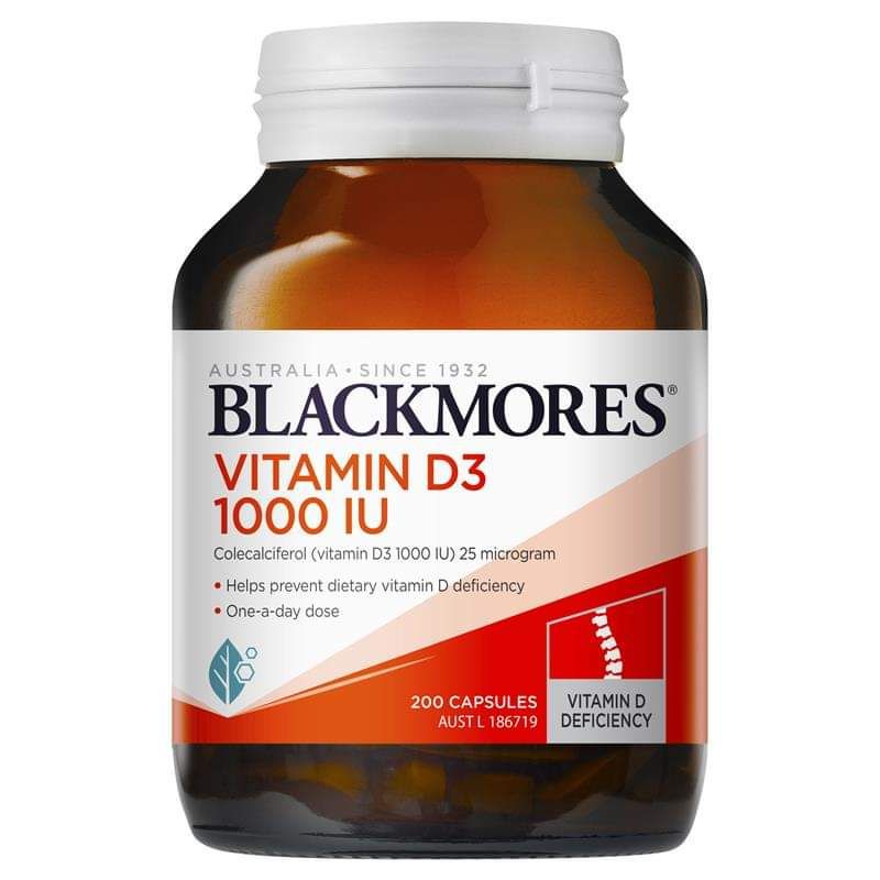 Blackmores vitamin D3 1000 IU วิตามิน ดี3 แบร์คมอร์ส สินค้าพร้อมส่ง