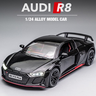 โมเดลรถยนต์ 1:24 AUDI R8 เปิดได้ พร้อมเสียง และไฟ ของเล่นสําหรับเด็ก