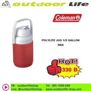 Coleman Polylite Jug 1/3 Gallon (1.3 Litre) red