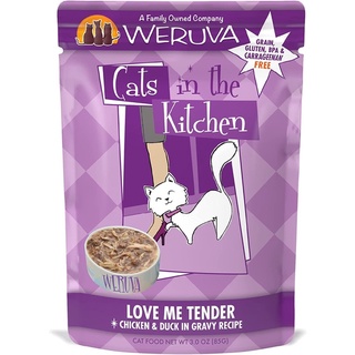 (พร้อมส่ง)Weruva Cats in the Kitchen, Love Me Tender with Chicken &amp; Duck in Gravy Cat Food แบบซอง ขนาด 85g