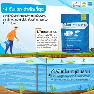 อาหารผงผสมไบโอต้า (อาหารผงอนุบาลลูกปลา)