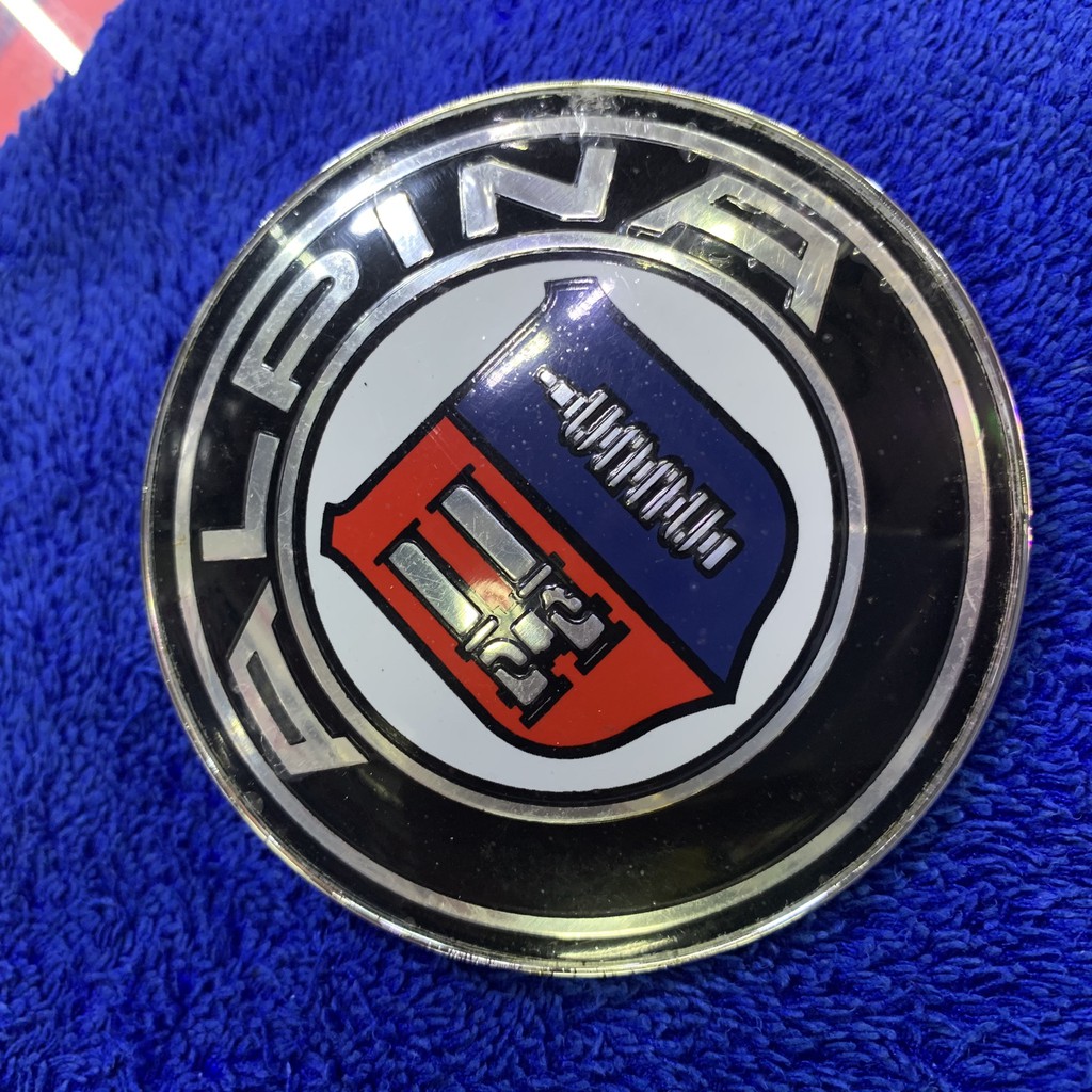 ALPINA BMW Sport ป้าย โลโก้ ฝากระโปรง หน้า หลัง logo badge 82 เซนติเมตร ฟ้า ดำ  X3 X5 X6 silver blac