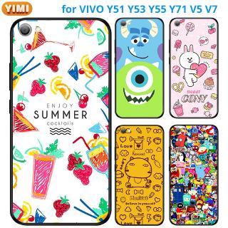 เคส VIVO Y27 Y78 y36 Y35 Y22 Y22s Y31 Y51 Y53S Y76 Y77 Y91C Y1S Y52 Y72 Pro 4G 5G V2247 V2249 1820 V2271A โทรศัพท์มือถือแบบนิ่มพิมพ์ลายการ์ตูนกราฟฟิก สำหรับ