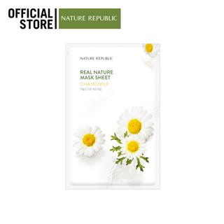 NATURE REPUBLIC REAL NATURE CHAMOMILE MASK SHEET มาส์กหน้าบำรุงผิว สูตรคาโมมายล์