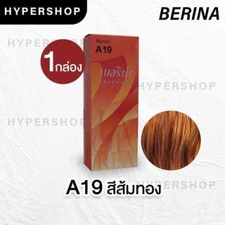 ส่งไว Berina A19 เบอริน่า สีส้มทอง ย้อมผม ย้อมสีผม ปิดผมขาว ปิดผมหงอก ครีมย้อมผม