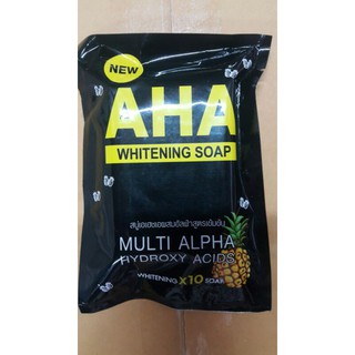 AHA WHITENING SOAP สบู่เอเอชเอผสมอัลฟ่าสูตรเข้มข้น 80g.