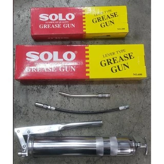 กระบอกอัดจารบี SOLO มีขนาด 200 cc , 400 cc , 600 cc พร้อมสายอ่อนและก้าน โซโล ปืนจารบี หัวอัดจารบี