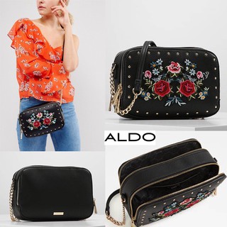 🎀aldo moretta embroidered mini crossbody bag🎀 ชน shop