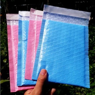 (มัด 20 ใบ)ถุงไปรษณีย์กันกระแทก ฝากาว สีฟ้า/ชมพู