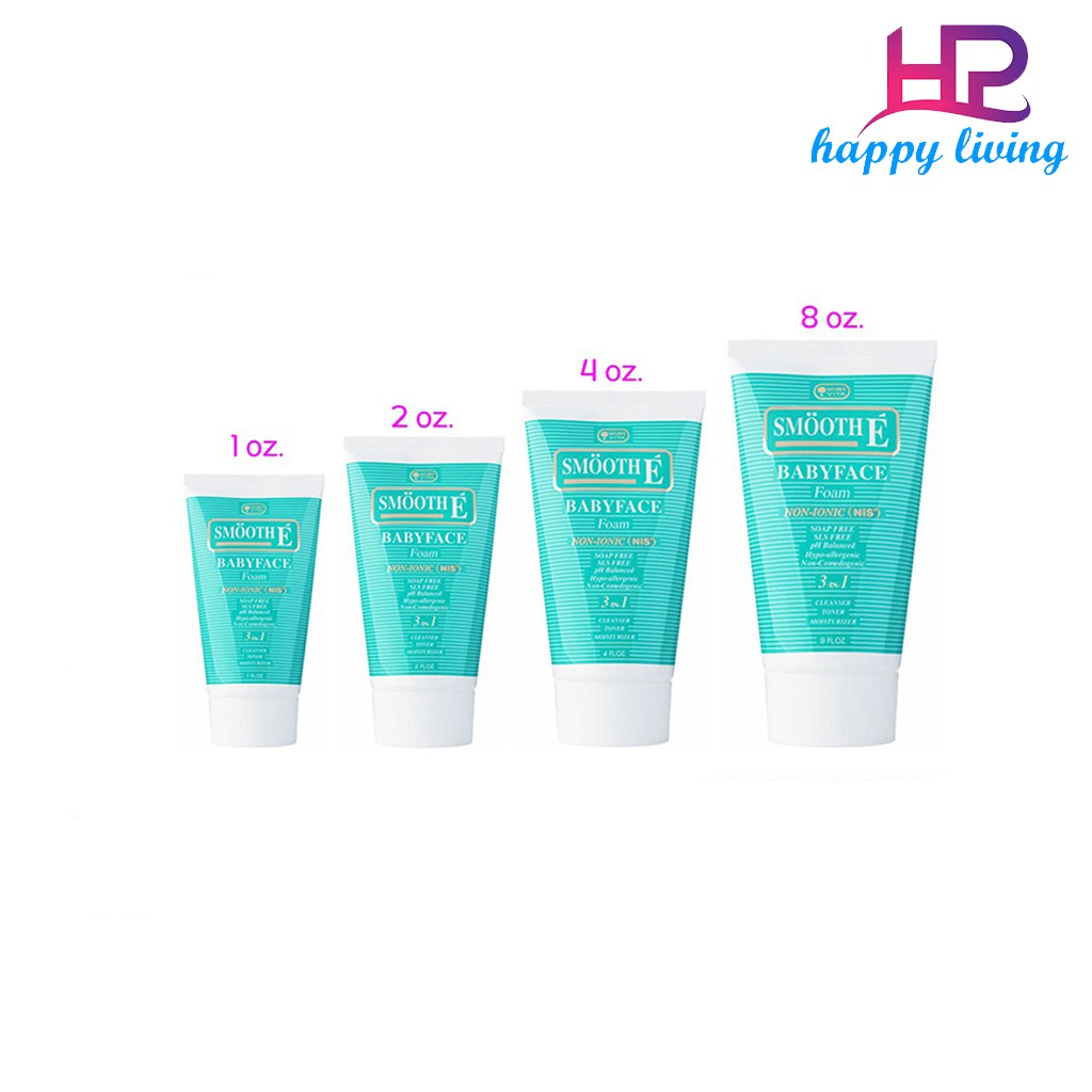 Smooth E Babyface foam โฟมไม่มีฟอง ไร้สิว ไร้ริวรอย ขนาด 1 / 2 / 4 / 8 Oz. [มีทุกขนาด]