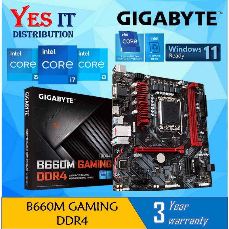 GIGABYTE B660M GAMING DDR4 LGA1700 MOTHERBOARD เท่านั้น