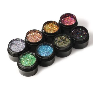 สีกลิตเตอร์ ระยิบระยับสีทาเล็บเจล✨สีกลิตเตอร์ ระยิบระยับ✨ สีเจล สีทาเล็บ มีให้เลือกถึง 8 เฉดสี