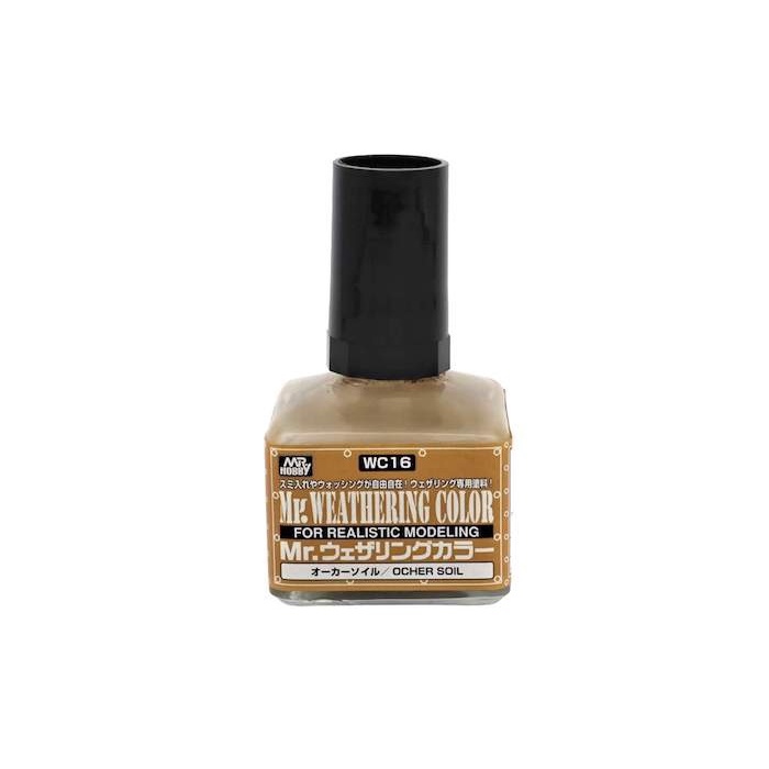 MR.WEATHERING COLOR 40ml. MR.HOBBY WC16 WEATHERING OCHER SOIL