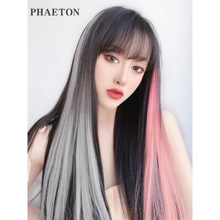 แฮร์พีช🔥ช่อไฮไลท์💥ไซส์ใหญ่ ❤️❤️กิ๊บ 2 ตัวยาว50cm สวยปัง แบบ LISA Black