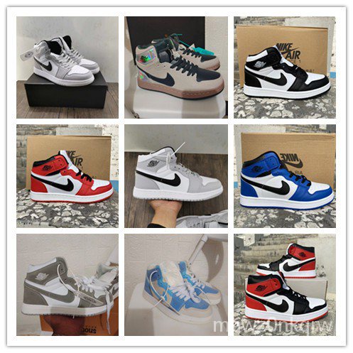 [Authentic]Nike Air Jordan 1 High Sneakers AJ1 retro OG MID HIGH CUT chrome wings DARK MOCHA light smoke grey classic sh