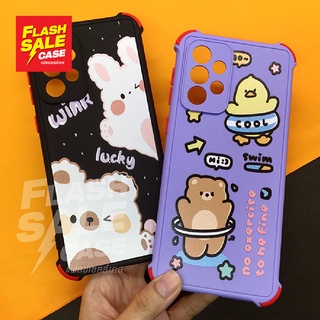 OPPO A16K A57(2022) A96(4G) Realme C35 VIVO Y01/Y15s เคสมือถือ ซิลิโคนมุมกันกระแทกกันเลนส์กล้อง พิมพ์ลายการ์ตูนน่ารักๆ