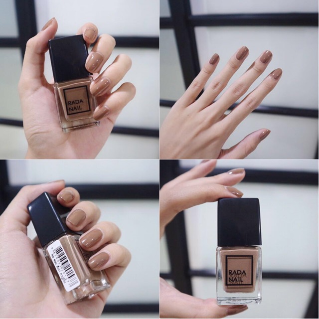 [ขายดีอันดับ 1] Rada Nail สีคาปูชิโน่ ยาทาเล็บ เนื้อสีเงาดั่งเจล ไม่ต้องอบ สีทาเล็บ สีสวย แห้งไว 11ml