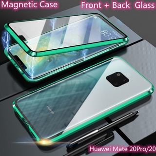 Huawei Mate20Pro Mate20Pro Mate20 Mate20 เคสโทรศัพท์มือถือแม่เหล็กโลหะ, เคสโทรศัพท์มือถือแก้ว, ประกบแม่เหล็ก, เคสกระจกสองด้าน, เคสโทรศัพท์มือถือ, เคสกันกระแทก, เคสป้องกัน,