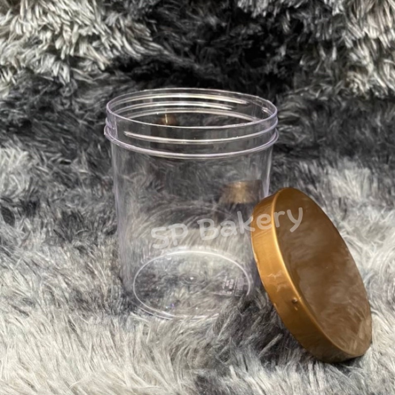 No.0754 กระปุกใส+ฝาทอง ขนาด 450 ml.