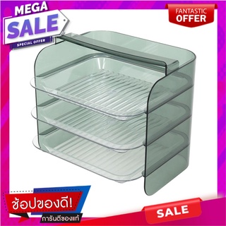 ถาดอาหารแบบลิ้นชัก 3 ชั้น KECH สีเขียว อุปกรณ์ใส่อาหาร 3-TIER FOOD SERVING TRAY KECH GREEN