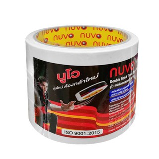 NUVO เทปกาวสองหน้าแบบบาง รุ่น 918 ขนาด 24 มม. x 10 หลา (แพ็ค 3 ชิ้น) สีขาว