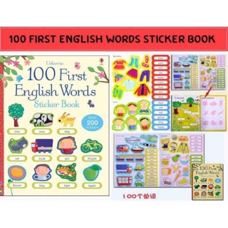 Sticker Book หนังสือ 100 First English Words