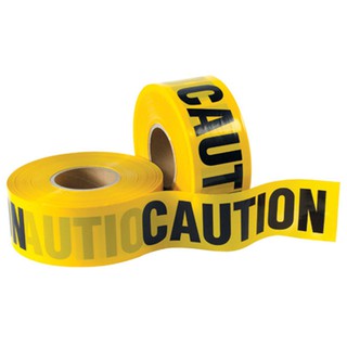 ♦️ส่งด่วน | ถูก | ของแท้ ♦️เทปกั้นเขต พร้อมข้อความ Caution Tape สีเหลือง ขนาดกว้าง 75 mm. ยาว 200m.