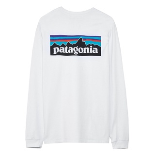 ใหม่ Patagonia เสื้อยืดแขนยาว ผ้าฝ้ายผสม ใส่สบาย แฟชั่น สําหรับผู้ชาย และผู้หญิง 3