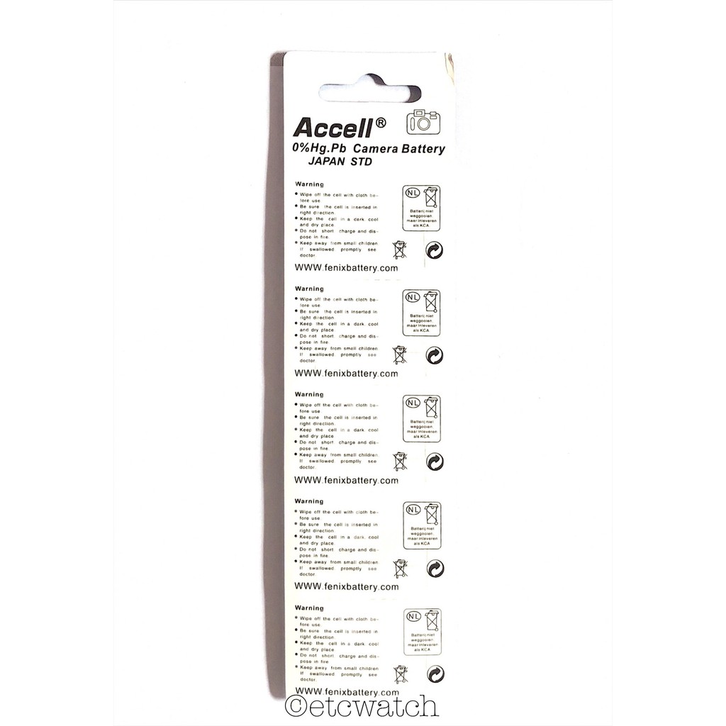 พร้อมส่ง ถ่านกระดุม Accell LR44 AG13 L1154 1แผง 10ก้อน แท้ - etcwatch ...